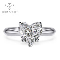 Hot Sale Heart Cut    Jewelries 18k Gold For Women Engagement Ring Diamond